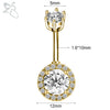 ZS 1 PC Gold Color 14G Stainless Steel Belly Ring Snake Heart Shiny CZ Crystal Navel Belly Button Rings Butterfly Navel Piercing - Image 22