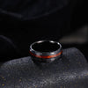8mm Mens Black Hammered Tungsten Carbide Rings For Men Wood Inlay Multifaceted Wedding Band Engagement Ring Jewelry Gift - Image 5