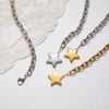 Gold-plated Stainless Steel Five-pointed Star Pendant Bracelet Necklace Jewelry - Image 4