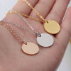 10Pcs 20mm 25mm Stainless Steel Mirror Polish Necklace Pvd Plating Round Disc Pendant Neckalce For Women's Jewelry - Image 1