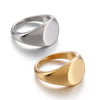 Signet Ring Stainless Steel Ring Classic Hipster Unisex Square Signet Ring Pinky Finger Ring Mens Small Signet Ring - Image 1