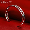 Men's Silver Bracelet Hip Hop Opening Roman Numerals Bangle Women's Jewelry Wedding Party Gifts Party - Image 3