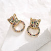 Mafisar High-Quality Gold Plated Zircon Leopard Head Stud Earrings For Women Hip Hop Earring Accessories Party Gift - Image 4