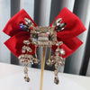 Fabric Bowknot Brooch Rhinestone Tassel British Style Bow Tie Female Shirt Collar Pin Vintage Brooches for Women Accessories - Image 3