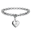 silver noble Heart 26 Letteres chain Bracelets for women party wedding Jewelry gifts - Image 11