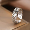Stainless Steel Hollow Knot Rings For Men Women Gold-Plated Heavy Metal Adjustable Simple Finger Ring - Image 7
