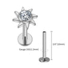 Titanium 16G Sunflower Cartilage Stud Earring with CZ Flower Helix Tragus Conch Piercing Jewelry - Image 16