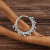 Titanium 16G CZ Hinged Clicker Segment Hoop Ring Sunburst CZ Daith Earring Septem Nose Piercing Jewelry - Image 11