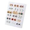 18pairs/set Gold Sliver Enamel Pearl Flower Heart Stud Earring Set For Women Plastic Butterfly Earrings Jewelry Gift Mix Style - Image 1