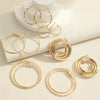 Eight-Pair Hoop Earring Set in Gold-Tone or Silver-Tone - Image 4