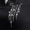Exaggerate Long Tassel Chain Brooch Women Handmade Beaded Many Layer Chain Multi Functional Fixed Pin Pants Clothes Decor - Image 12
