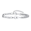 A-Z Initial Bracelets for Men Women, Figaro Chain, Double Layered Box Link Chain Bracelets, Name Gift for Him - Image 15