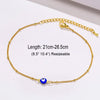 Evil Eye Anklet Bracelet on Leg for Women, Adjustable Stainless Steel Turkish Lucky Chain Anklets Bohemian, Layering Jewelry - Image 11