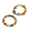 Handmade Colorful Floral Ceramic Beaded Bracelet Adjustable Stretch Boho Jewelry Elastic Wristband for Women Teens - Image 9