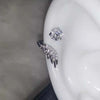 1pcs Silver Color Wing 316L Stainless Steel Ear Bone Nail for Women Full of Rhinestone Earrings Accessories for Ear - Image 8