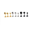1Pair Titanium Steel 20G Flat Back Stud Earring Ball Screws Studs Ear Bone Nail Lip Tongue Piercing Body Jewelry for Women Men - Image 4
