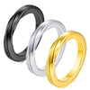 Stainless Steel Mobius Ring for Men Twisted Knot Couples Wedding Bands Chic Minimalist Rings - Image 1