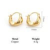 Gold Color Geometric Design Twisted Square Hoop Earrings For Women Creative Young Girls Party Wedding Jewelry - Image 7