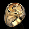 Silver Ring Punk Gear Men's Gold Ring Party Wedding Glamour Jewelry Gift - Image 2
