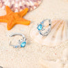 Silver Blue Zirconium Butterfly Earrings Colored Hoop Earrings Women Female Party Earring Jewelry - Image 3