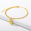 Vintage 26 Initial Letter Pendant Cuban Chain Anklet Gold Plated Leg Ankle Bracelets For Women - Image 10