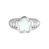 Net red wind series Love butterfly flower Aobao rainbow stone ring copper plated - Image 8