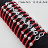 12Pcs/Set Evil Eye Bracelet Set for Both Men and Women Woven Red Bracelet Adjustable to Protect Friendship - Image 6