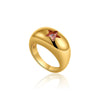 Colorful Star Zircon CZ Chunky Dome Ring Stainless Steel Gold Silver Color Statement Rings for Women Party Jewelry Gift - Image 8