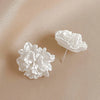 White Flower Earrings for Women Crystal Acrylic Pearl Long Tassel Drop Earrings Temperament Party Gift Jewelry - Image 15