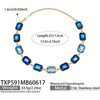 Chunky CZ Necklaces Bracelets Big Square Multi Color Zircon Necklace Bracelet Gold Plated Stainless Steel Statement Jewelry - Image 16