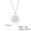 Flower of Life Sacred Geometry Necklace Stainless Steel Mandala Neck Chain Women Men Vintage Universal Spiritual Jewelry - Image 20
