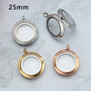 7pcs/lot Magnetic Closure 20mm/25mm/30mm/38mm Stainless Steel Floating Memory Locket Pendant 5 Colors Can Choose - Image 4