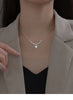 Modian Romantic 925 Sterling Silver Lovely Heart Pendant Necklaces Women Chain Necklace Sterling Silver Wedding Jewelry