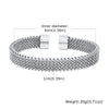 10mm Woven Mesh Stainless Steel Open Bangle for Men Women,Vintage Adjustable Cuff Bracelets - Image 7