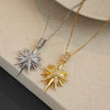 316L Stainless Steel Star Round Shiny Zircon Pendant Necklace For Women Delicate Lady Jewelry Gifts - Image 2