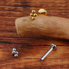 Titanium 16G Mini 4 Bead Cluster Labret Lip Ring Tragus Cartilage Helix Conch Earring Stud Nose Piercing - Image 4