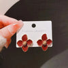 Sweet Design Spring/Summer Blue Pink Enamel Flower Light High End Earrings Party Gifts for Women Jewelry - Image 7