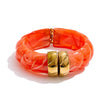 Exclusive Multi-Color Acrylic Resin Wide Statement Bracelet Bangle Stainless Steel Autumn Winter Sweater Wrist Jewelry - Image 13