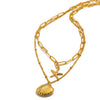 Double Layered Chain Necklace for Women, Summer Beach Seashell Starfish Pendant, Stainless Steel Jewelry - Image 7