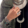 Vintage Punk Style Carved Closed Metal Ring for Women Men Bohemian Gypsy Ethnic Tribal Finger Rings Jewelry Accessories - Image 4