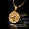 316L Stainless Steel Vintage Compass Pendant Necklace For Men Viking Jewelry Accessories - Image 5