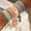 Bohemia Embroidery Letters Woven Tassel Bracelet For Women Handmade Adjustable Rope Braided Bracelet Retro Jewelry Gift - Image 1