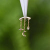 Silver 1Piece Star/Moon Charms Piercing Earrings For Women Long Tassel Pendant Chain Party Jewelry Gifts - Image 4