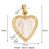Shell Gold Inlaid Zirconia Charm Geometry Pendant,Holy Religious Jesus Virgin Mary Jewelry Necklace Accessories Supplies - Image 5