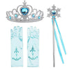 Girl Elsa Cosplay Accessories Kids Princess Snow Queen Dress Up Jewelry Wand Crown Necklace Earclips Photography Role Play Props - Image 6