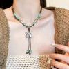 Vintage Ceramic Butterfly Pendant Necklaces for Women Chinese Ethnic Style Long Adjustable Handmade Beaded Necklaces Jewelry - Image 5