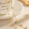 Summer Double Layer Design Shell Pendant Anklet For Women Beach Stone Tassel Stainless Steel Bracelet Jewelry - Image 6