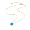 Gold Plated Stainless Steel Necklace Woman Five Leaf Petals Double Sided Necklaces for Women Pendant Flower Clover Jewelry - Image 25