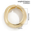 Chunky Geometric Spring Cuff Bangle in Gold-Tone or Silver-Tone - Image 16