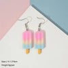 Earring For Women Resin Handmade Cartoons 7 Colors 3D Simulated Gradient Ice Cream Drop Earrings Funny Gift - Image 12